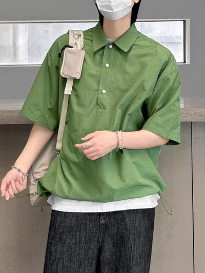 OH Solid Three-Buttons Polo-korean-fashion-Polo-OH Atelier-OH Garments