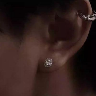 OH Square Rock Stud Earrings-korean-fashion-Earrings-OH Atelier-OH Garments