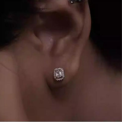 OH Square Rock Stud Earrings-korean-fashion-Earrings-OH Atelier-OH Garments