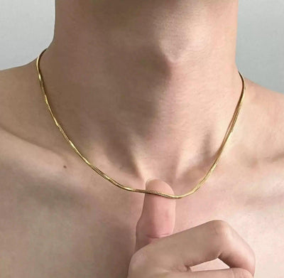 OH Square Snake Bone Necklace-korean-fashion-Necklace-OH Atelier-OH Garments