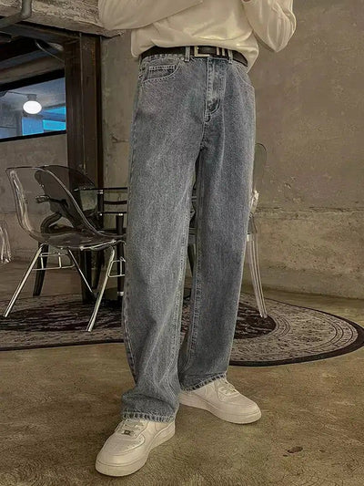 OH Stone Washed Straight Fit Jeans-korean-fashion-Jeans-OH Atelier-OH Garments