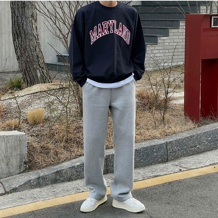 OH Straight Leg Casual Bootcut Sweatpants-korean-fashion-Pants-OH Atelier-OH Garments