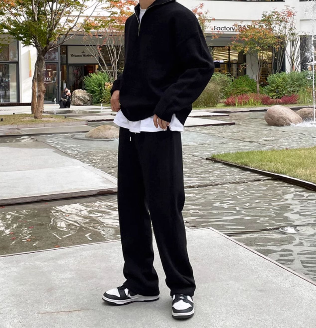 OH Straight Leg Casual Bootcut Sweatpants-korean-fashion-Pants-OH Atelier-OH Garments