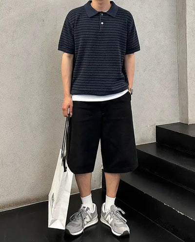 OH Straight Leg Versatile Denim Shorts-korean-fashion-Shorts-OH Atelier-OH Garments