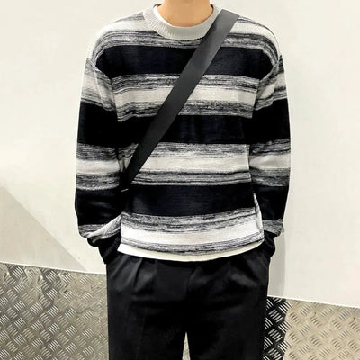 OH Striped Painted Lines Sweater-korean-fashion-Sweater-OH Atelier-OH Garments