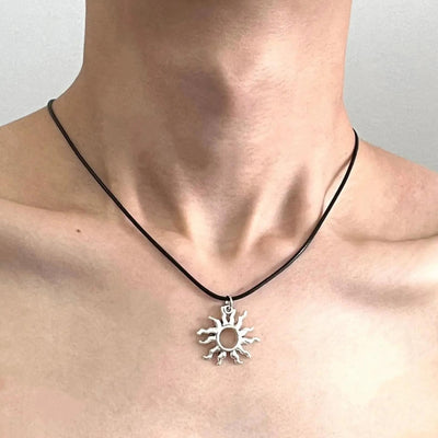 OH Swirl and Sun Pendant Necklace-korean-fashion-Necklace-OH Atelier-OH Garments