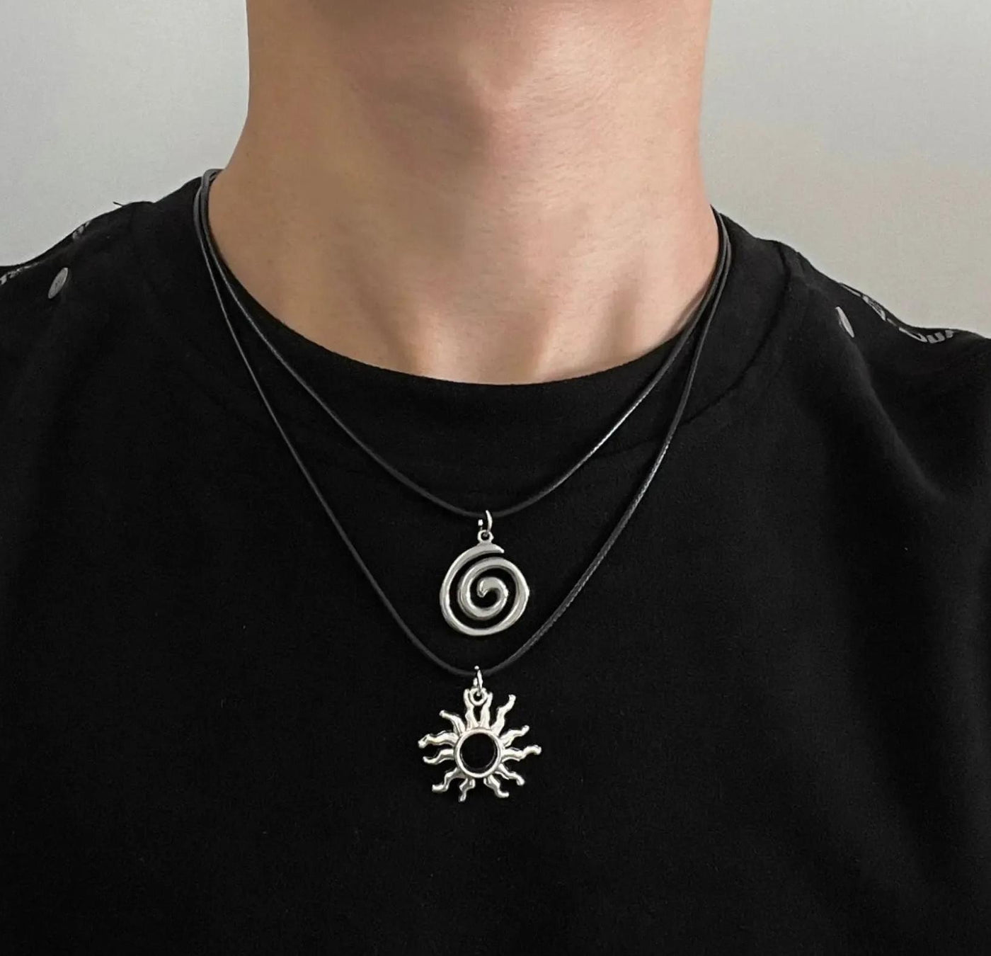 OH Swirl and Sun Pendant Necklace-korean-fashion-Necklace-OH Atelier-OH Garments