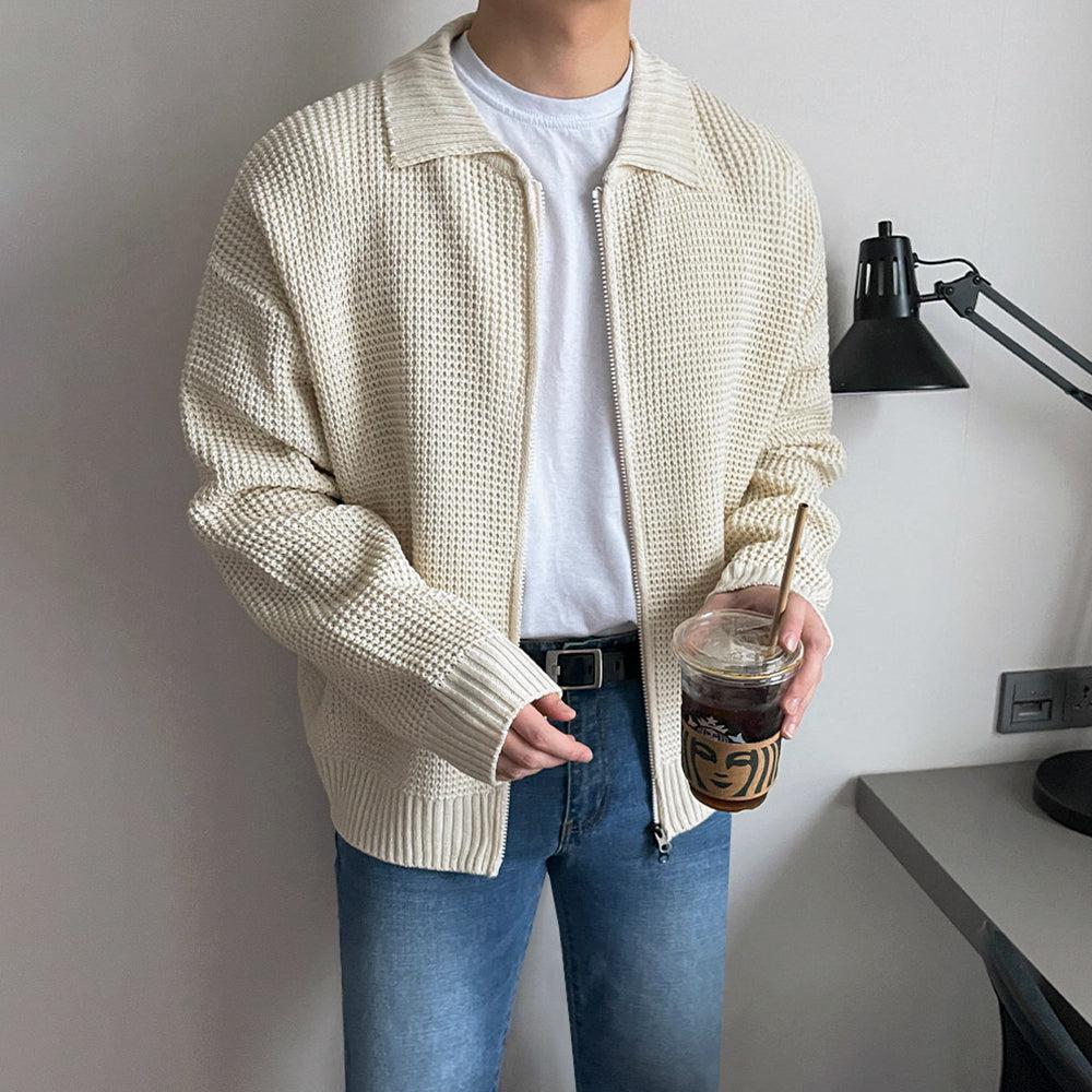OH Textured and Patterned Knit Jacket-korean-fashion-Jacket-OH Atelier-OH Garments