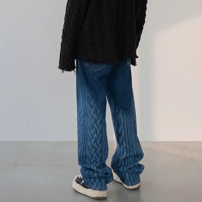 OH Textured Wave Jeans-korean-fashion-Jeans-OH Atelier-OH Garments