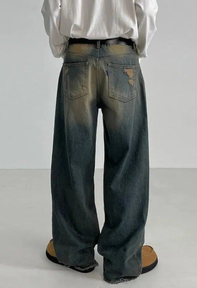 OH Thigh Fade Loose Jeans