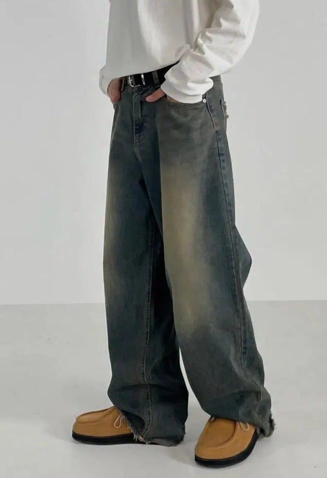 OH Thigh Fade Loose Jeans