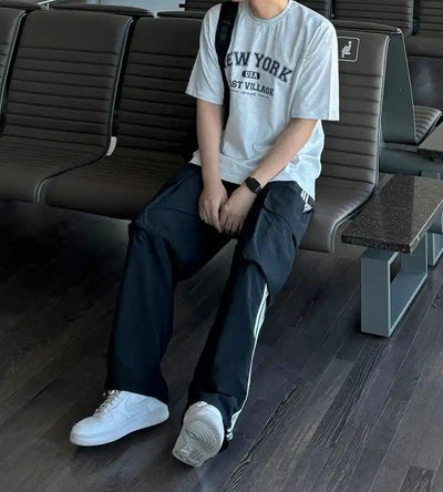 OH Three-Bar Wide Track Pants-korean-fashion-Pants-OH Atelier-OH Garments