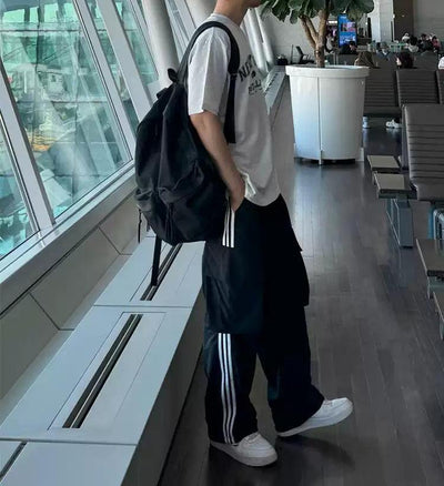 OH Three-Bar Wide Track Pants-korean-fashion-Pants-OH Atelier-OH Garments