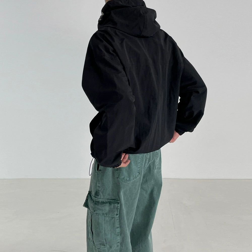 OH Toggle Drawstring Windbreaker Jacket-korean-fashion-Jacket-OH Atelier-OH Garments