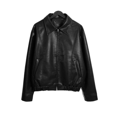 OH Two-End Zippers PU Leather Jacket-korean-fashion-Jacket-OH Atelier-OH Garments
