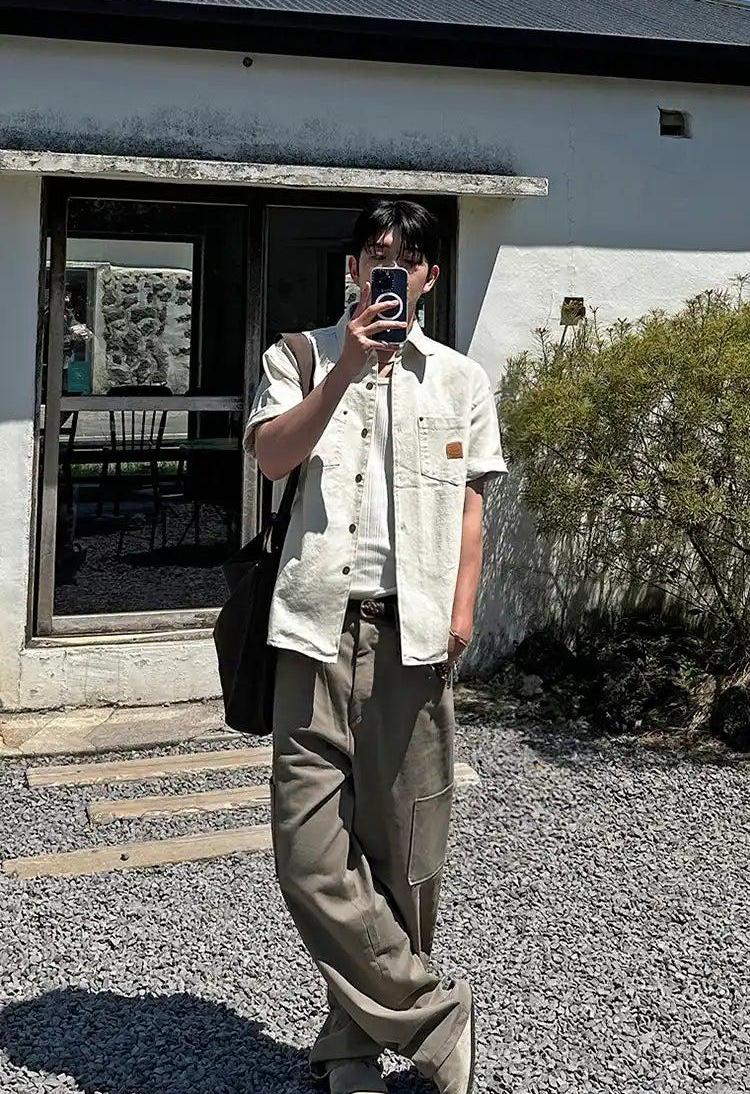 OH Utility Button-Down Shirt-korean-fashion-Shirt-OH Atelier-OH Garments