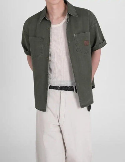 OH Utility Button-Down Shirt-korean-fashion-Shirt-OH Atelier-OH Garments