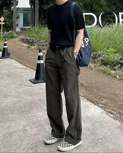 OH Utility Straight Cut Pants-korean-fashion-Pants-OH Atelier-OH Garments