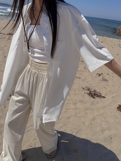 OH Versatile Elastic Waist Cargo Pants-korean-fashion-Pants-OH Atelier-OH Garments