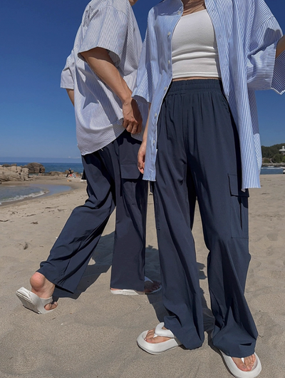 OH Versatile Elastic Waist Cargo Pants-korean-fashion-Pants-OH Atelier-OH Garments