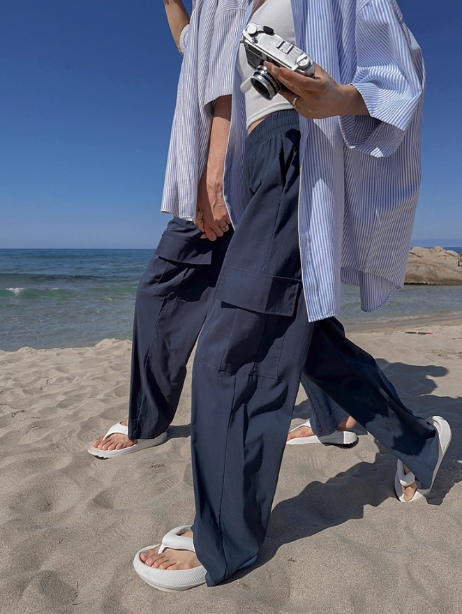 OH Versatile Elastic Waist Cargo Pants-korean-fashion-Pants-OH Atelier-OH Garments