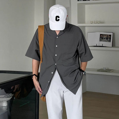 OH Versatile Short Sleeve Shirt-korean-fashion-Shirt-OH Atelier-OH Garments
