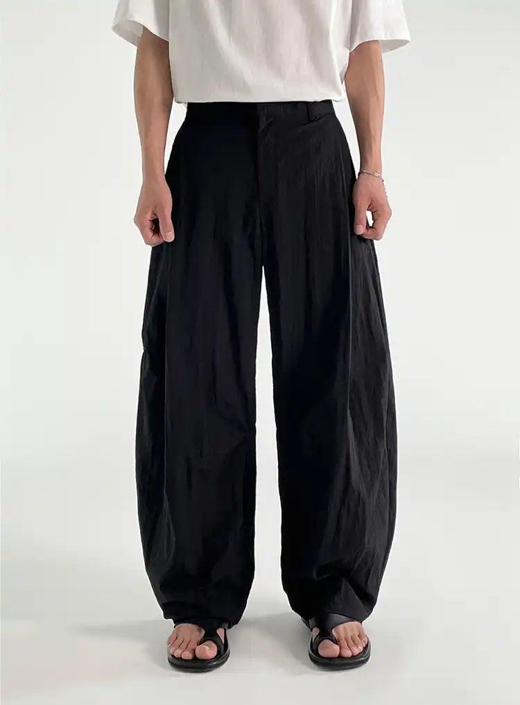 OH Waist Pleated Wide Leg Pants-korean-fashion-Pants-OH Atelier-OH Garments