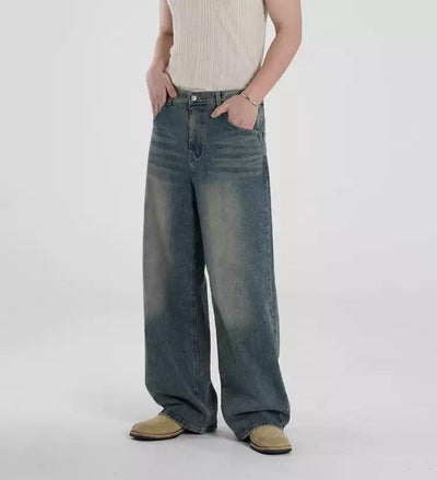 OH Washed Faded Straight Jeans-korean-fashion-Jeans-OH Atelier-OH Garments