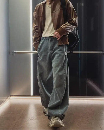 OH Washed Side Snap Jeans-korean-fashion-Jeans-OH Atelier-OH Garments