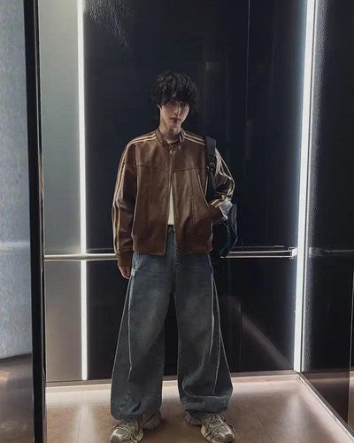 OH Washed Side Snap Jeans-korean-fashion-Jeans-OH Atelier-OH Garments