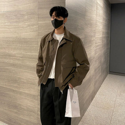 OH Wide Pocket Zipped Jacket-korean-fashion-Jacket-OH Atelier-OH Garments