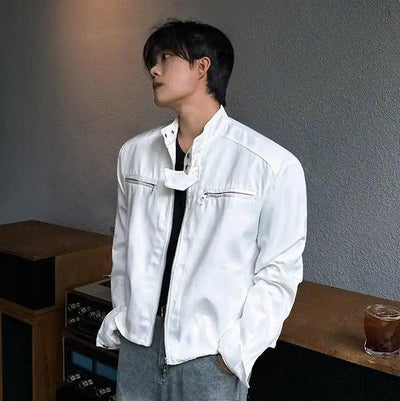 OH Zip Pocket Stand Collar Jacket-korean-fashion-Jacket-OH Atelier-OH Garments