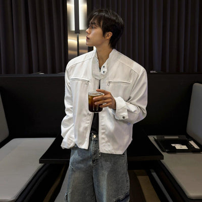 OH Zip Pocket Stand Collar Jacket-korean-fashion-Jacket-OH Atelier-OH Garments