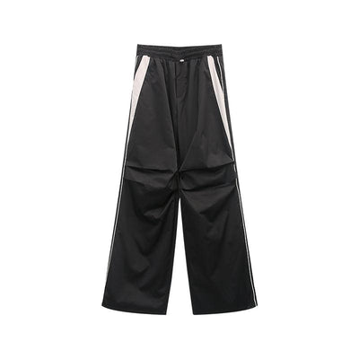 Pop Subtle Knee Fold Detail Track Pants-korean-fashion-Pants-Pop's Closet-OH Garments