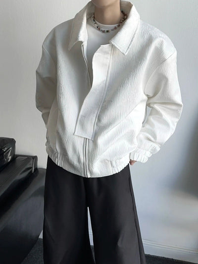 Qi Textured Asian Style Jacket-korean-fashion-Jacket-Qi's Closet-OH Garments