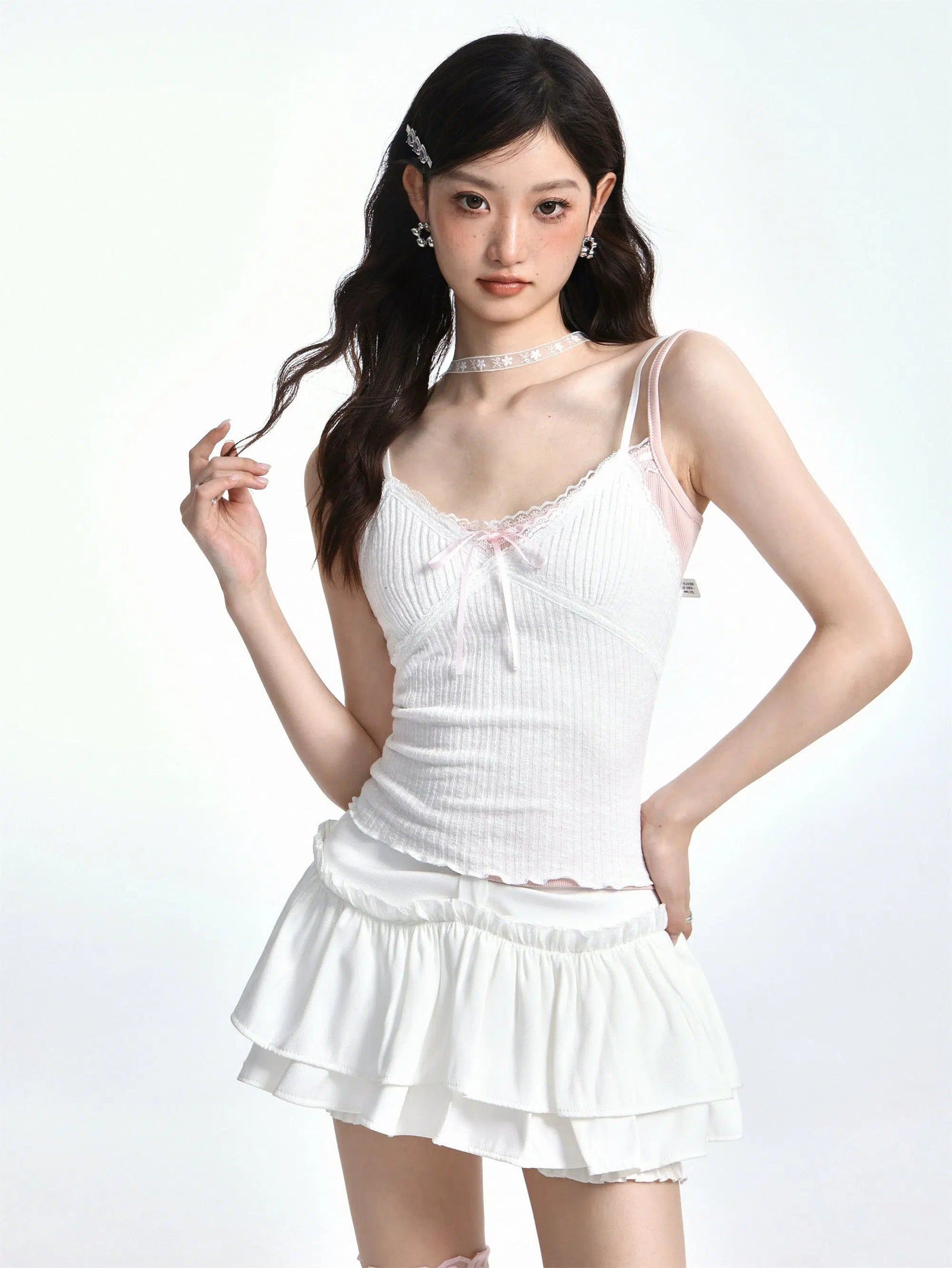 Shi Lace Tie-Knot Camisole-korean-fashion-Camisole-Shi's Closet-OH Garments