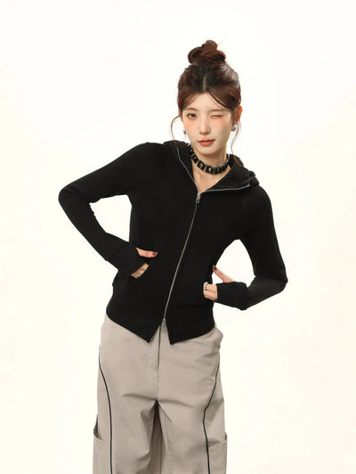 Shi Regular Fit Double Zip Hoodie-korean-fashion-Hoodie-Shi's Closet-OH Garments