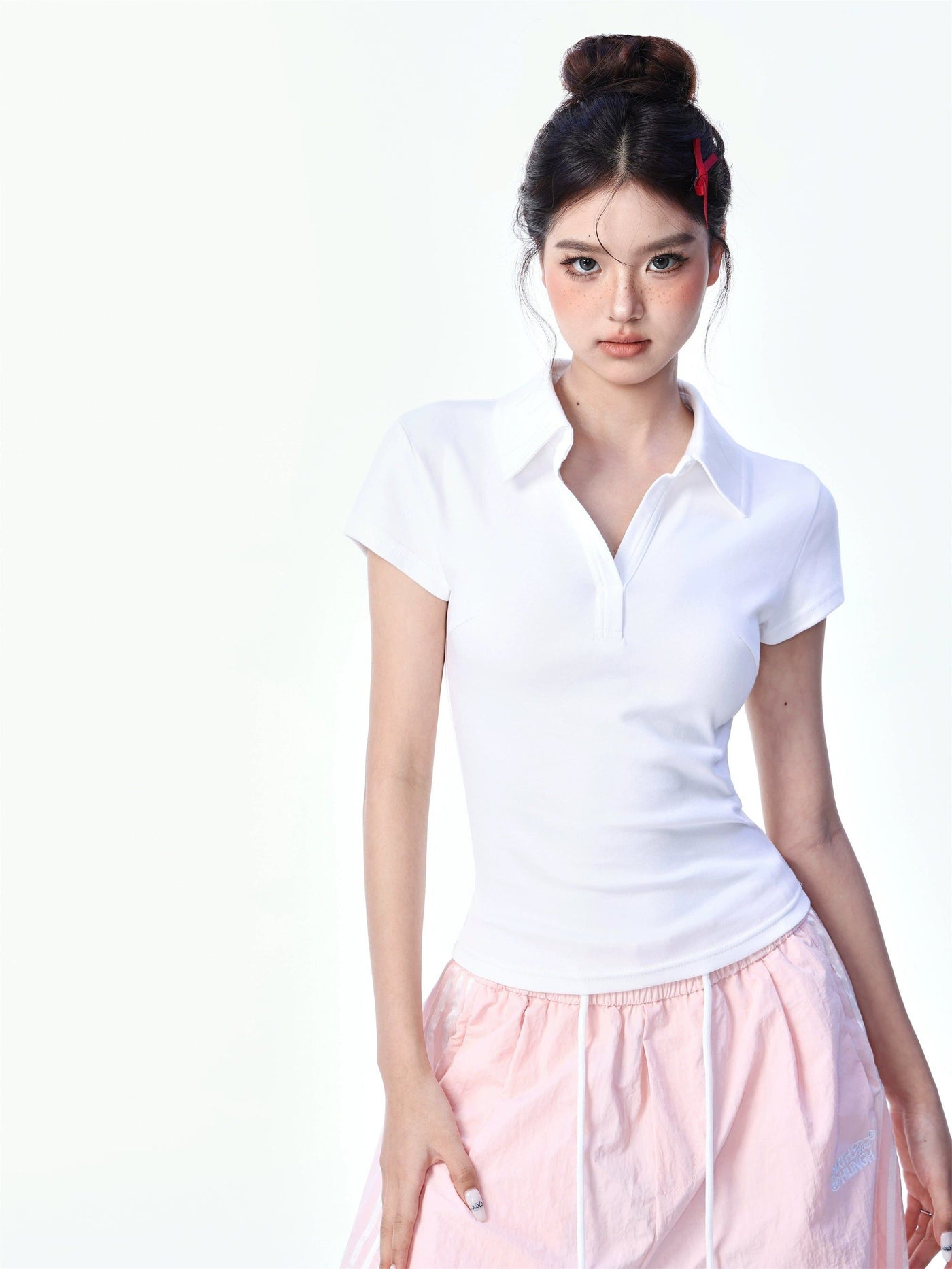 Shi Slim Solid Color Polo-korean-fashion-Polo-Shi's Closet-OH Garments