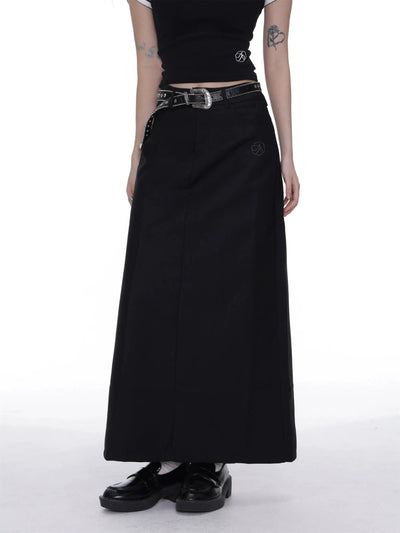 Shi Straight Long Hip Skirt-korean-fashion-Skirt-Shi's Closet-OH Garments