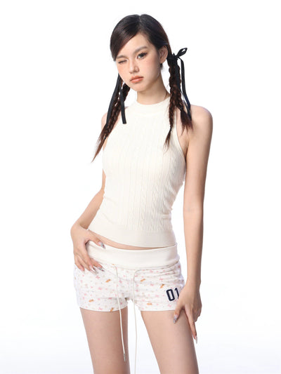Shi Twisted Knit Halter Neck Camisole-korean-fashion-Camisole-Shi's Closet-OH Garments