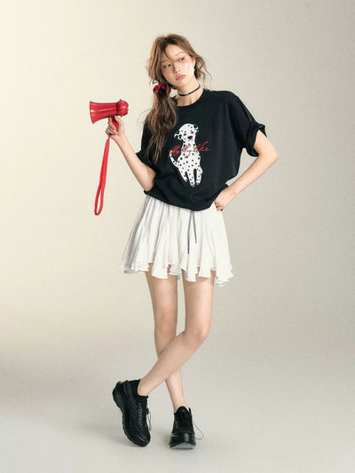 Soso Dalmatian Graphic T-Shirt-korean-fashion-T-Shirt-Soso's Closet-OH Garments