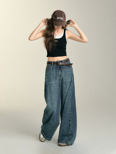 Soso Drapey Loose Fit Jeans-korean-fashion-Jeans-Soso's Closet-OH Garments