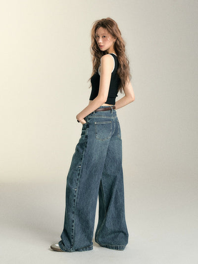 Soso Drapey Loose Fit Jeans-korean-fashion-Jeans-Soso's Closet-OH Garments