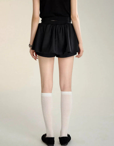 Soso Drawstring Short Layered Skirt-korean-fashion-Skirt-Soso's Closet-OH Garments