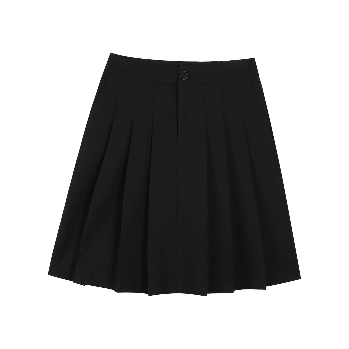 Sue Casual Pleats High Waisted Skirt-korean-fashion-Skirt-Sue's Closet-OH Garments