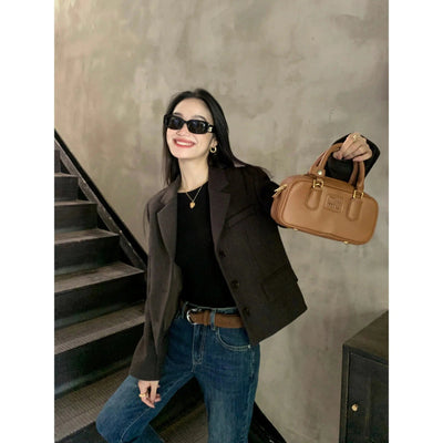 Sue Collegiate Style Lapel Blazer-korean-fashion-Blazer-Sue's Closet-OH Garments