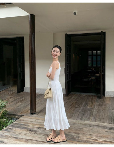 Sue Minimal Summer Long Dress-korean-fashion-Dress-Sue's Closet-OH Garments