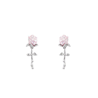 Sumi Cosmic Rose Pink Petal Earrings-korean-fashion-Earrings-Sumi's Closet-OH Garments