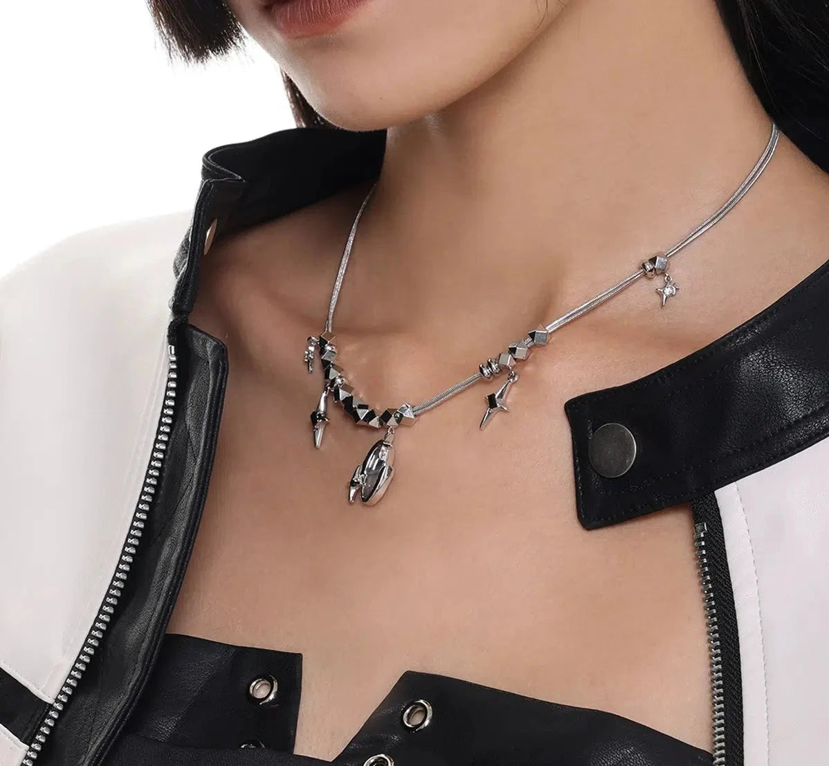 Sumi Dangling Cross Pendant Necklace-korean-fashion-Necklace-Sumi's Closet-OH Garments