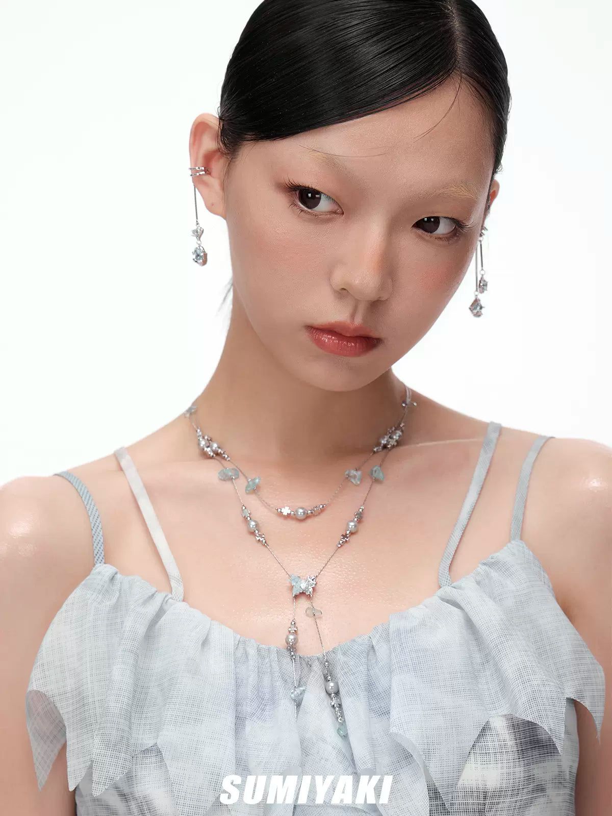 Sumi Double-Layer Coast Tassel Ear Clip-korean-fashion-Earrings-Sumi's Closet-OH Garments